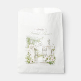 Sachets En Papier Elégant Château Français Pastel Jardin Marial