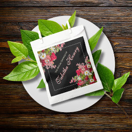 Sachets En Papier Elegant Floral Black Flower Photo 
