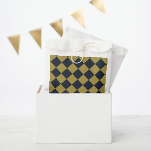 Sachets En Papier Elegant Gold & Navy Motif Diamant Bleu