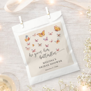 Sachets En Papier Élégant, Il Me Donne Fête des mariées Aux Papillon