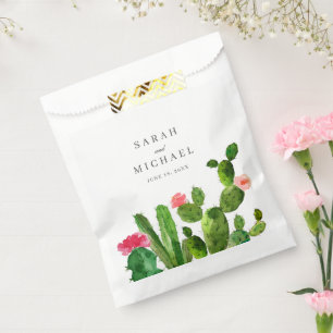 Sachets En Papier Elégant jardin de Cactus MARIAGE