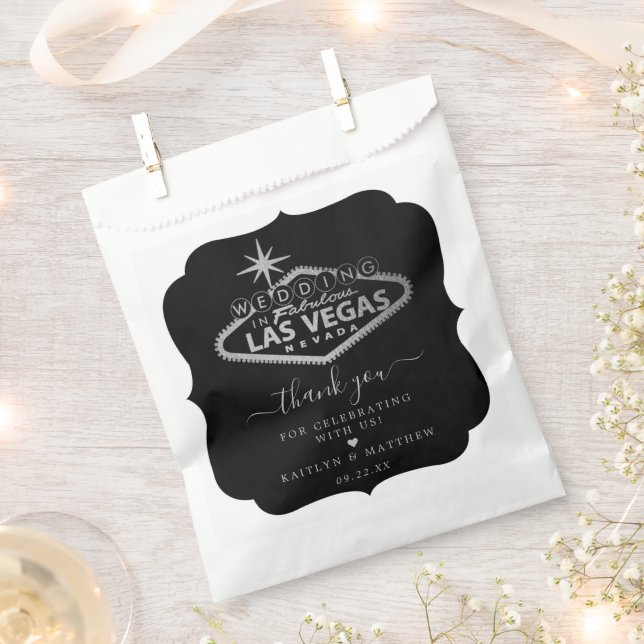 Sachets En Papier Elégant Las Vegas Destination Mariage (Coupé)