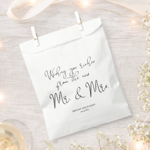 Sachets En Papier Élégant Lotterie Billet Mariage Favor Sac
