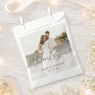 Sachets En Papier Élégant Mariage de calligraphie Merci