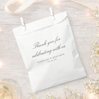 Élégant Mariage de script blanc Merci personnalisé