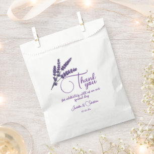 Sachets En Papier Élégant Mariage Lilac Flowers