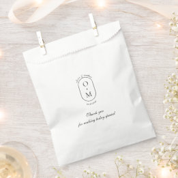 Sachets En Papier Élégant Merci de script traditionnel Mariage