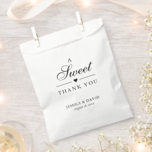 Sachets En Papier Élégant Merci sucré mariage Favor sac