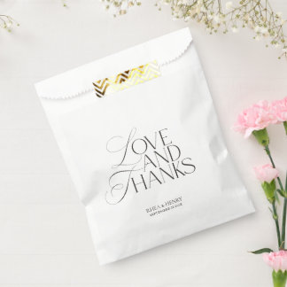 Sachets En Papier Elegant Modern Black & White Wedding Welcome 