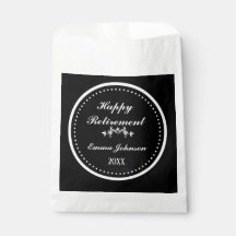 Élégant moderne noir et blanc Bonne retraite