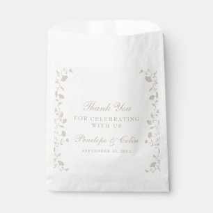 Sachets En Papier Élégant Noir et Tan Regency Mariage de la biblioth