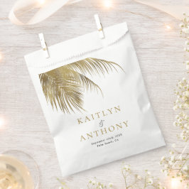 Sachets En Papier Elégant Palm Tree Plage Tropical Mariage