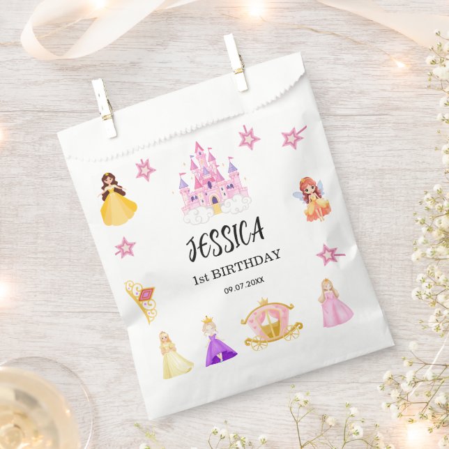 Sachets En Papier Elegant Princess Birthday Celebration (Coupé)