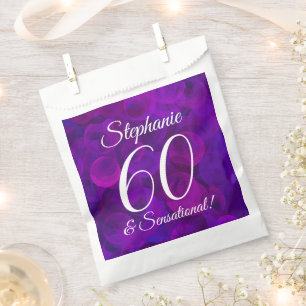 Sachets En Papier Elegant Purple 60 et fête d'anniversaire sensation