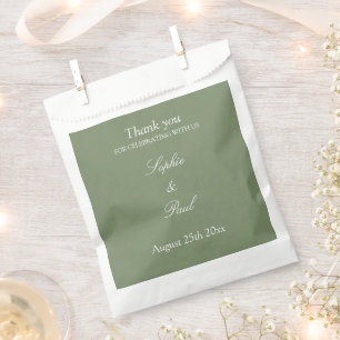 Sachets En Papier Élégant Sage Green Mariage Merci Favoriser les sac