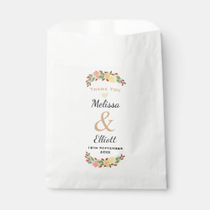 Sachets En Papier Elégante bordure de courroie d'aquarelle florale d