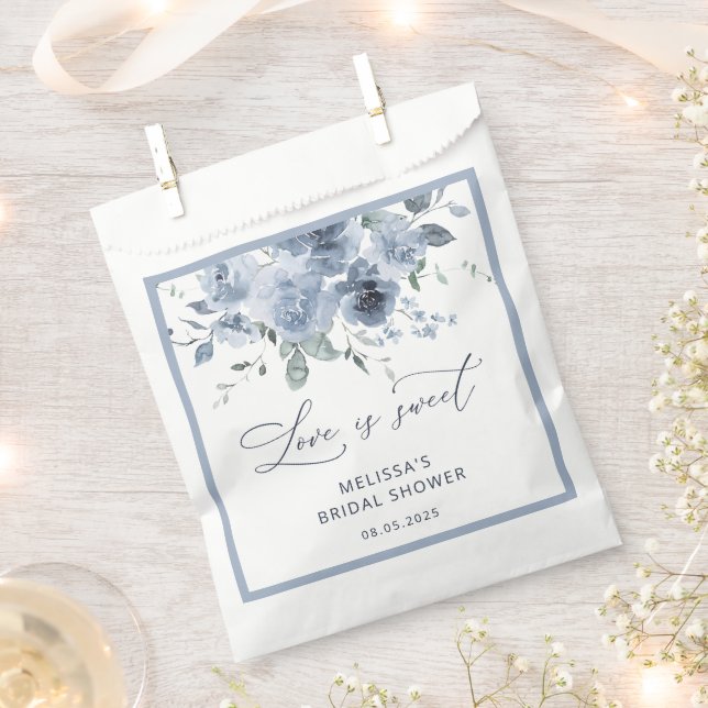 Sachets En Papier Elégante Fête des mariées Rose Dusty Blue (Coupé)