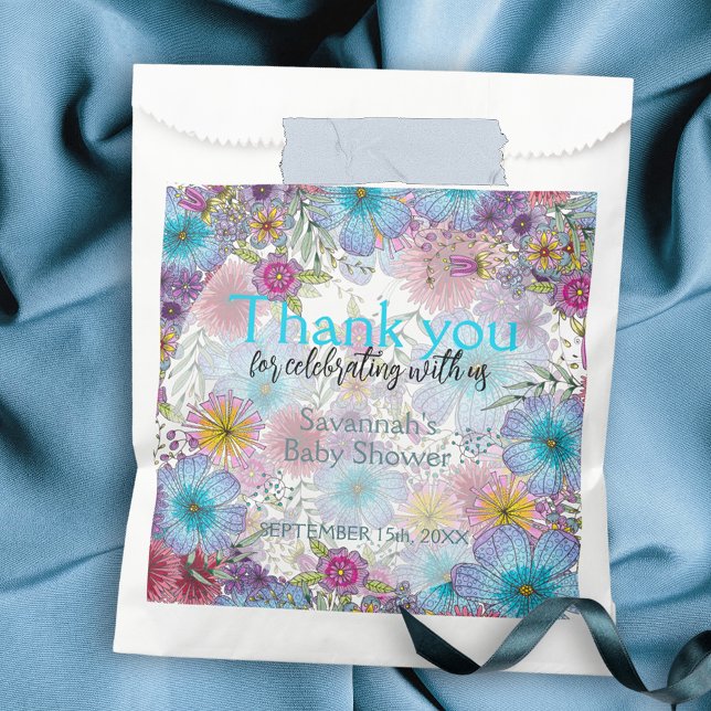 Sachets En Papier Élégante Fleurs de Bohême Radiant Baby in Bloom (Créateur téléchargé)