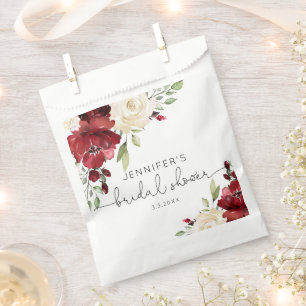 Sachets En Papier Élégantes serviettes mariages de automne bordeaux