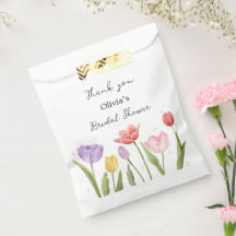 Élégantes tulipes aquarelles Baby Shower de mariag