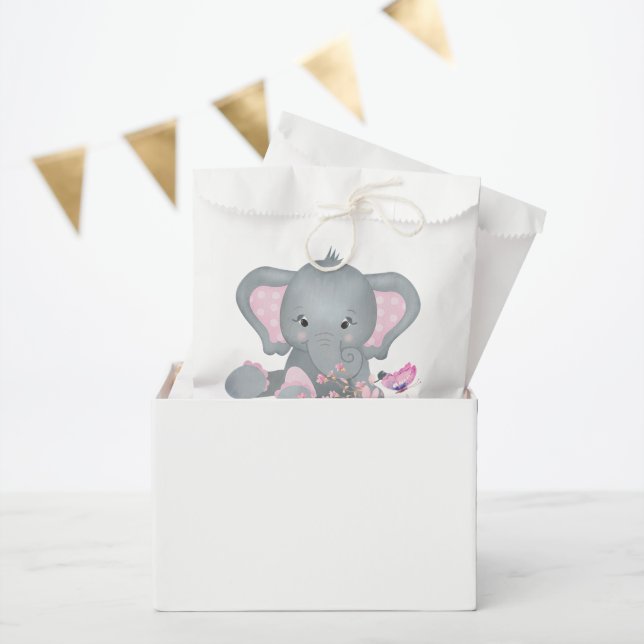 Sachets En Papier Éléphant à l'aquarelle mignon (Fête)