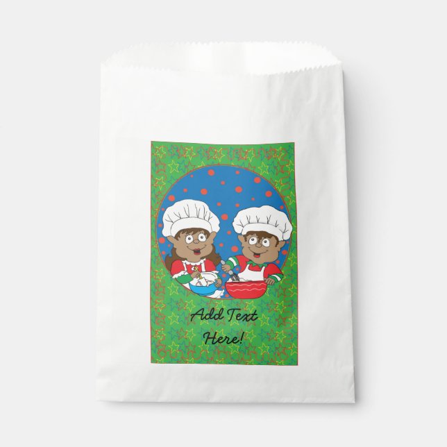 Sachets En Papier Elfes de Noël de couleur (Devant)