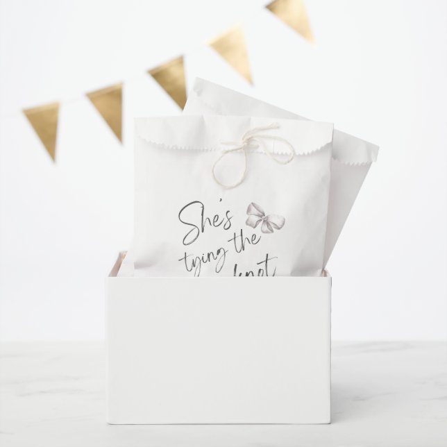 Sachets En Papier Elle noue le nœud douche de mariée (Fête)