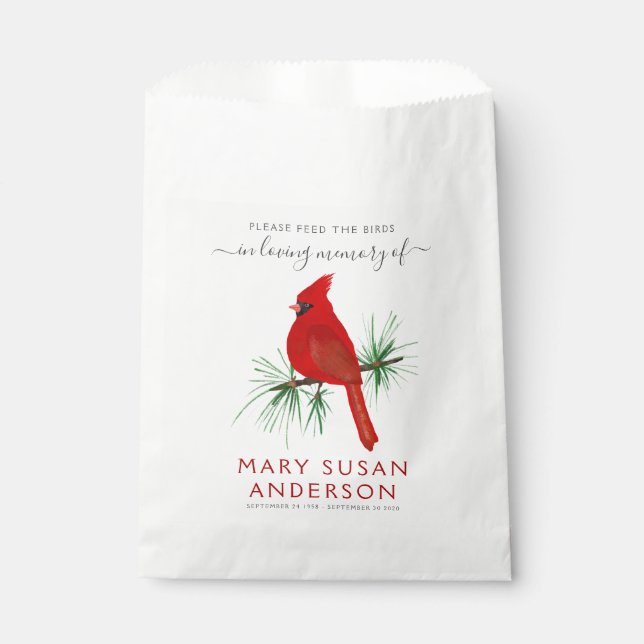 Sachets En Papier Emballage de semences d'oiseaux Funérailles commém (Devant)