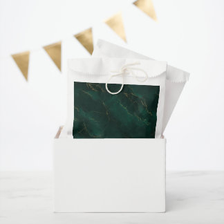 Sachets En Papier Emerald Green and Gold Marble Texture Luxury