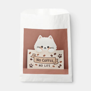 Sachets En Papier Empreintes de patte de chat mignon et grains de ca