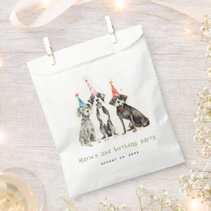 Sachets En Papier Enfants mignons Aquarelle Chien mou Fête d'anniver