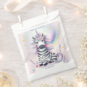 Sachets En Papier Enfants Zebra Unicorn Rainbow Birthday Party