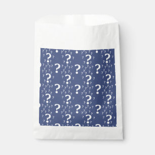 Sachets En Papier Énigme point d'interrogation puzzle bleu