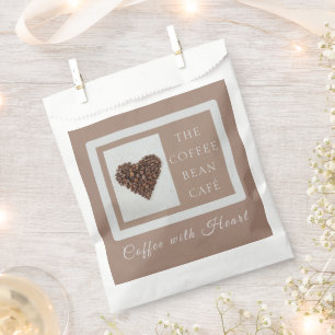 Sachets En Papier Enseigne commerciale chaleureuse pour café artisan