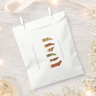 SACHETS EN PAPIER ENTREPRISE ÉLÉGANTE ROUGE VERT NOËL STOCKINES