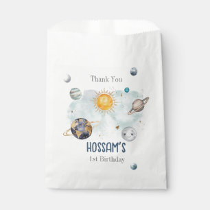 Sachets En Papier Espace Extérieur Anniversaire Galaxie Soleil Lune