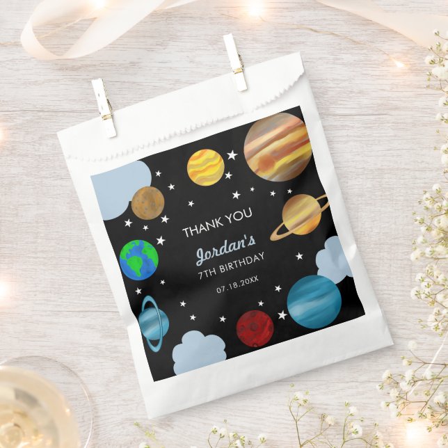 Sachets En Papier Espace Extérieur Anniversaire Planètes Galaxy Boys (Coupé)
