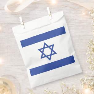 Sachets En Papier Etat d'Israël Drapeau, Étoile de David Juifs