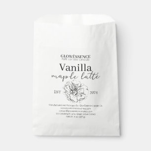Sachets En Papier Étiquette de bougie en cire de soja Fleur pack