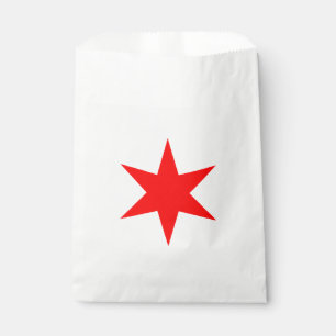 Sachets En Papier Étoile à 6 points du drapeau de Chicago