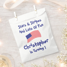 Sachets En Papier Étoiles et rayures 1er anniversaire