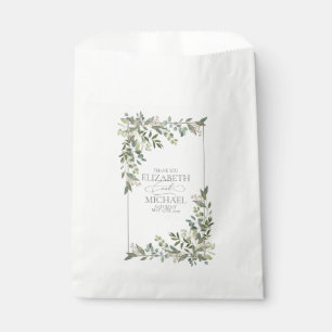 Sachets En Papier Eucalyptus Botanique Sage Mariage vert