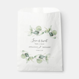 Sachets En Papier Eucalyptus Feuille Mariage de script de verdure