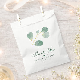 Sachets En Papier Eucalyptus Verdure Moderne Élégant Mariage d'été