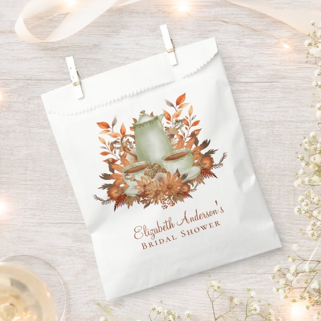 Sachets En Papier Événement personnalisé Boho Terracotta Floral Sage (Coupé)