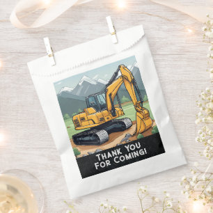 Sachets En Papier Excavateur Construction Équipement Digger Annivers