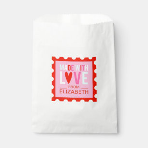 Sachets En Papier Fabriqué Avec L'Amour Valentines Treat Bag