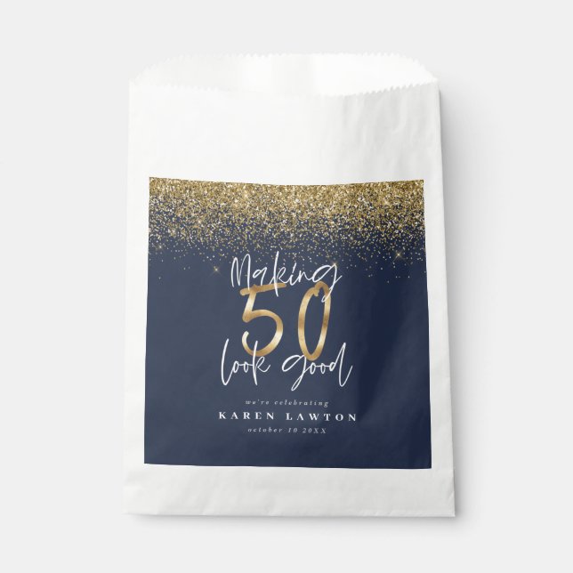 Sachets En Papier Faire paraître 50 belle fête d'anniversaire labe d (Devant)
