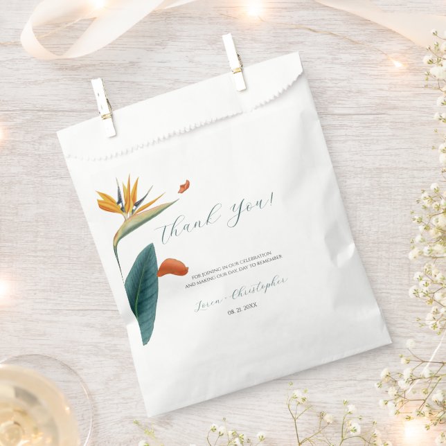 Sachets En Papier Fancy Tropical Mariage (Coupé)