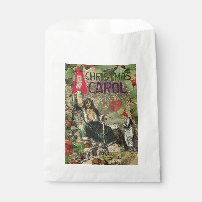Sachets En Papier Fantôme de Noël Illustration actuelle Scrooge (Devant)